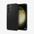 ACS05614 - Galaxy S23 Ultra Case Liquid Air in matte black showing the back